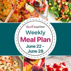Photo collage of recipes for I Heart Naptime.