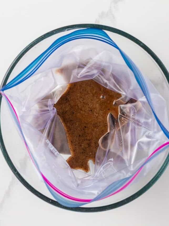 Tri tip marinade in a bag.