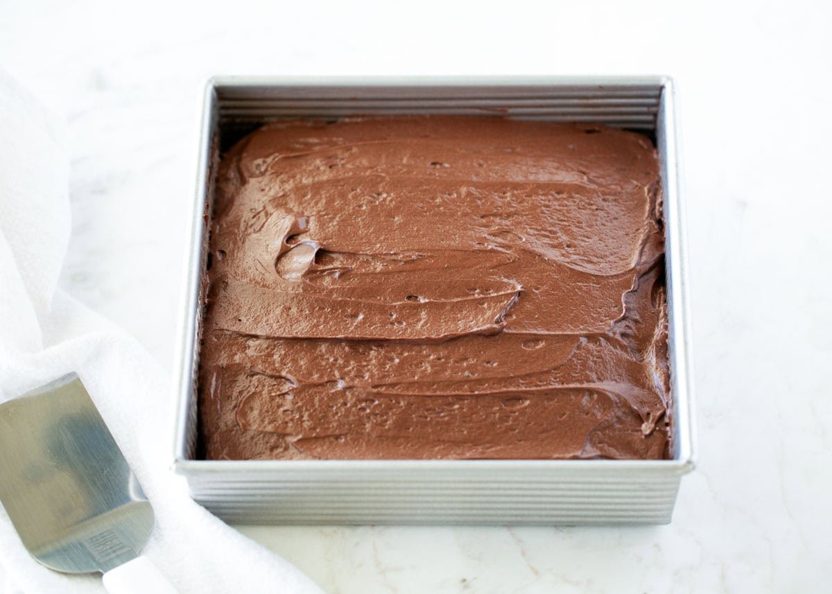 Crazy cake in a pan. 