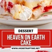 Heaven on earth cake on a plate.