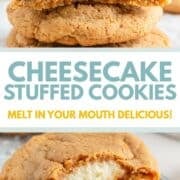Cheesecake stuffed cookies.