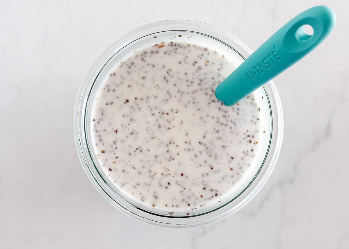 Get a jump on tomorrow's breakfast or quick and healthy snack with this creamy chia seed pudding recipe. It's simple to make, completely customizable and perfect for meal prep! Showing how to make chia seed pudding.