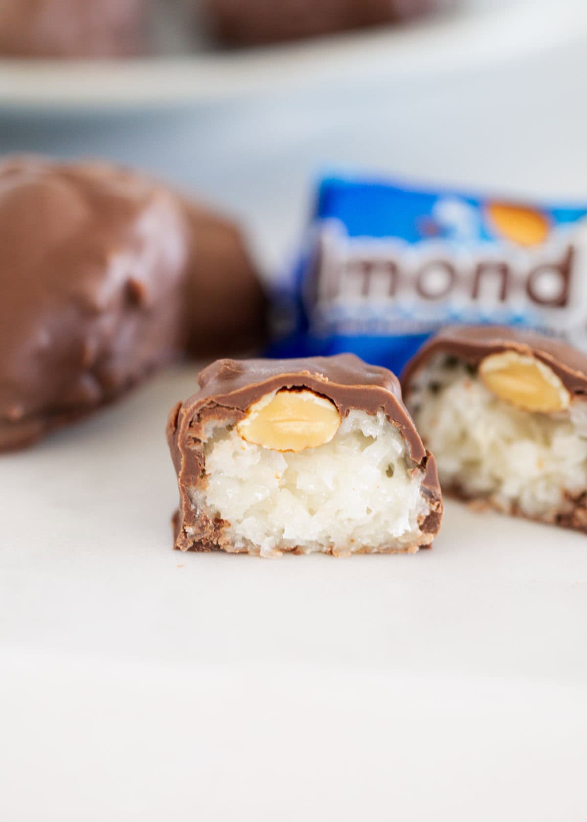 Homemade almond joys.