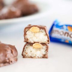 Stack of almond joys.