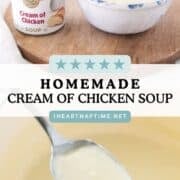 Cream of chicken soup recipe in a bowl.