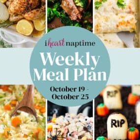 Recipe photo collage for I Heart Naptime weekly meal plan.