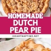 Pear Pie sliced and whole pie.