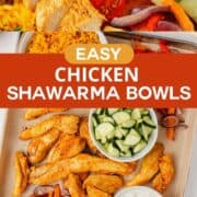 Chicken shawarma bowl.