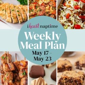 Recipe photo collage for I Heart Naptime weekly meal plan.