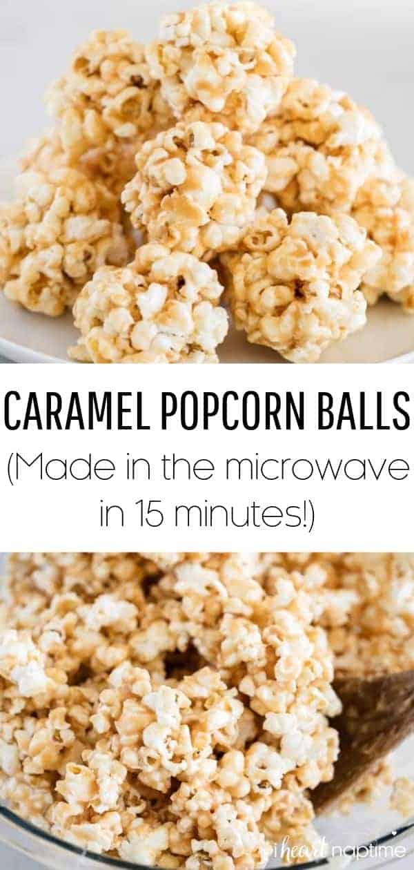 EASY Caramel Popcorn Balls Recipe I Heart Naptime