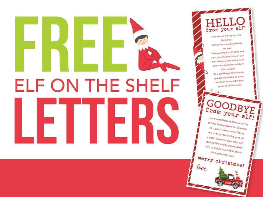 FREE Printable Elf on the Shelf Letters I Heart Naptime